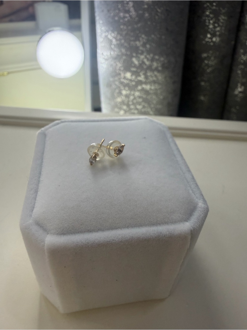 14k gold mini marquise earrings